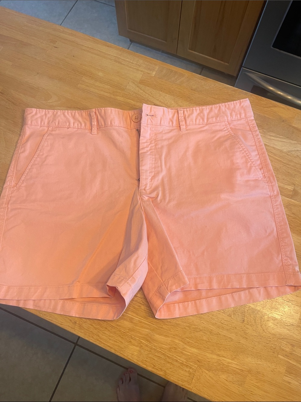 NWOT Women’s Casual Peach Chino Shorts - Eddie Bauer